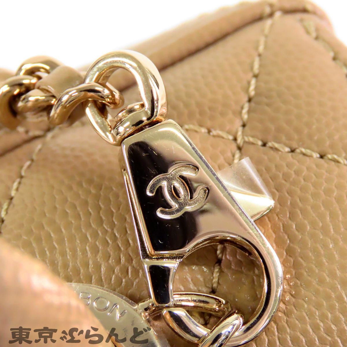 シャネル CHANEL ココハンドル 24 XS A92990 ベージュ ゴールド金具