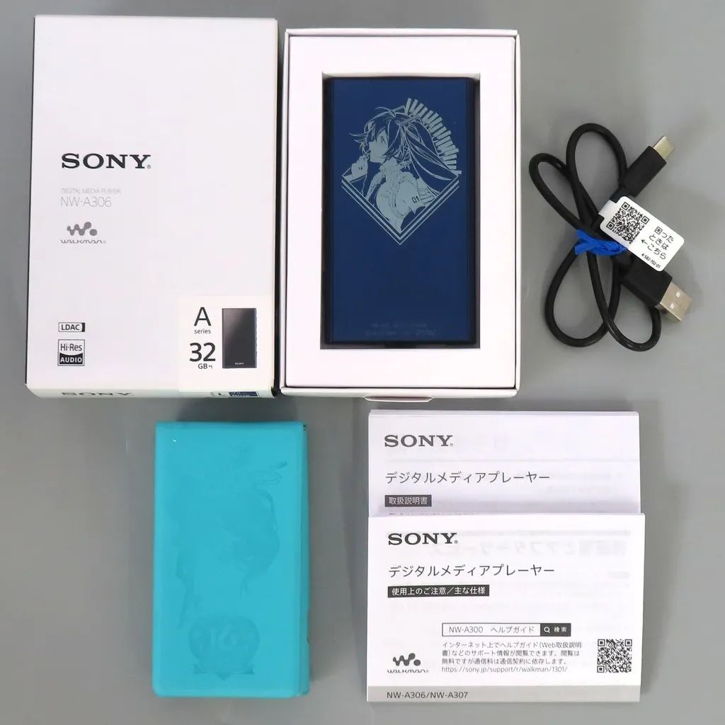 【中古】ポータブルオーディオ ウォークマン 初音ミク 16周年記念コラボレーションモデル 32GB (フェイス/ブルー) [NW-A306/MK]
