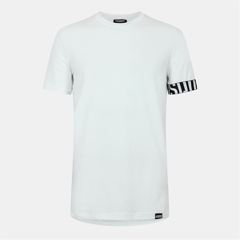 ディースクエアード メンズ トップス Tシャツ DSQUARED2 DSQ Urban Tee Sn52 White Black ホワイト
