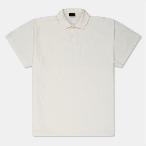 バレンシアガ メンズ トップス ポロシャツ BALENCIAGA Bal Interwinted Polo Sn51 Dirty White ホワイト
