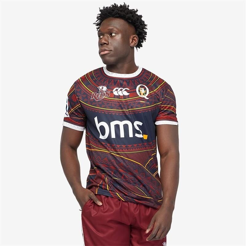 カンタベリー メンズ トップス Tシャツ Canterbury QLD Reds Tee Sn51 Navy ネイビー