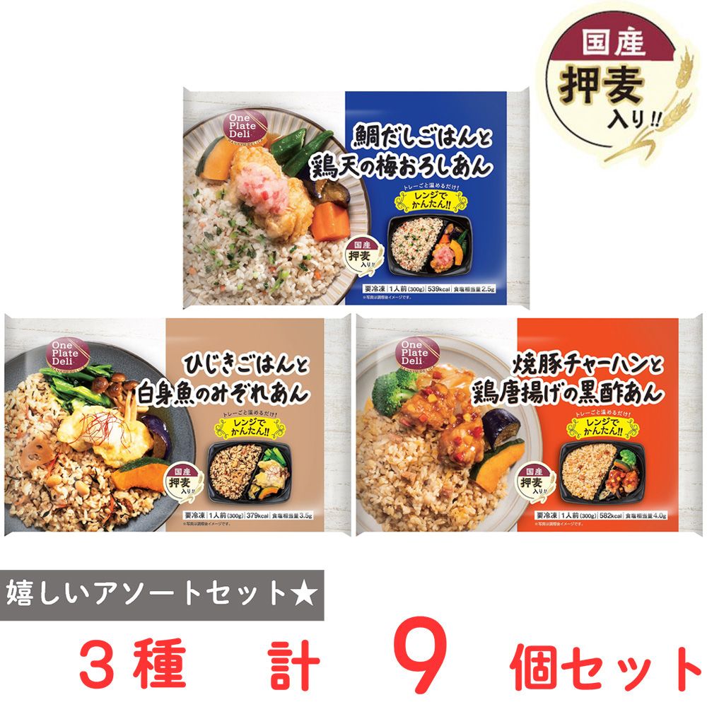 [冷凍] 阪急デリカ お弁当プレート 3種×各3個（和・中）