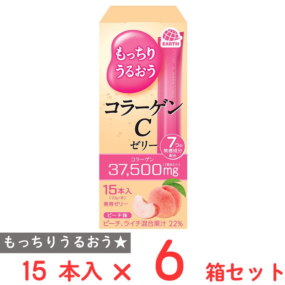 アース製薬 もっちりうるおうコラーゲンCゼリー ピーチ味 150g×6箱