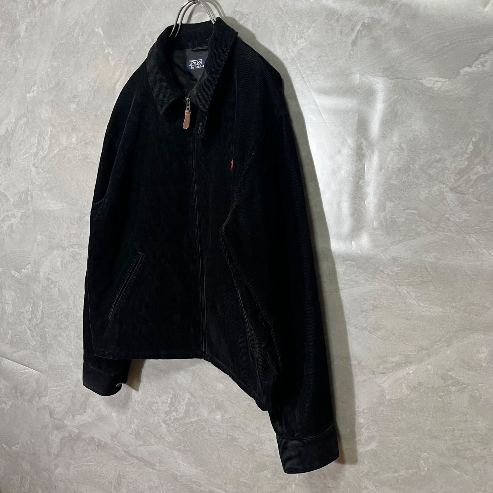 POLO by RALPH LAUREN ポロバイ ラルフローレン L コーデュロイ ジャケット 黒 スイングトップ