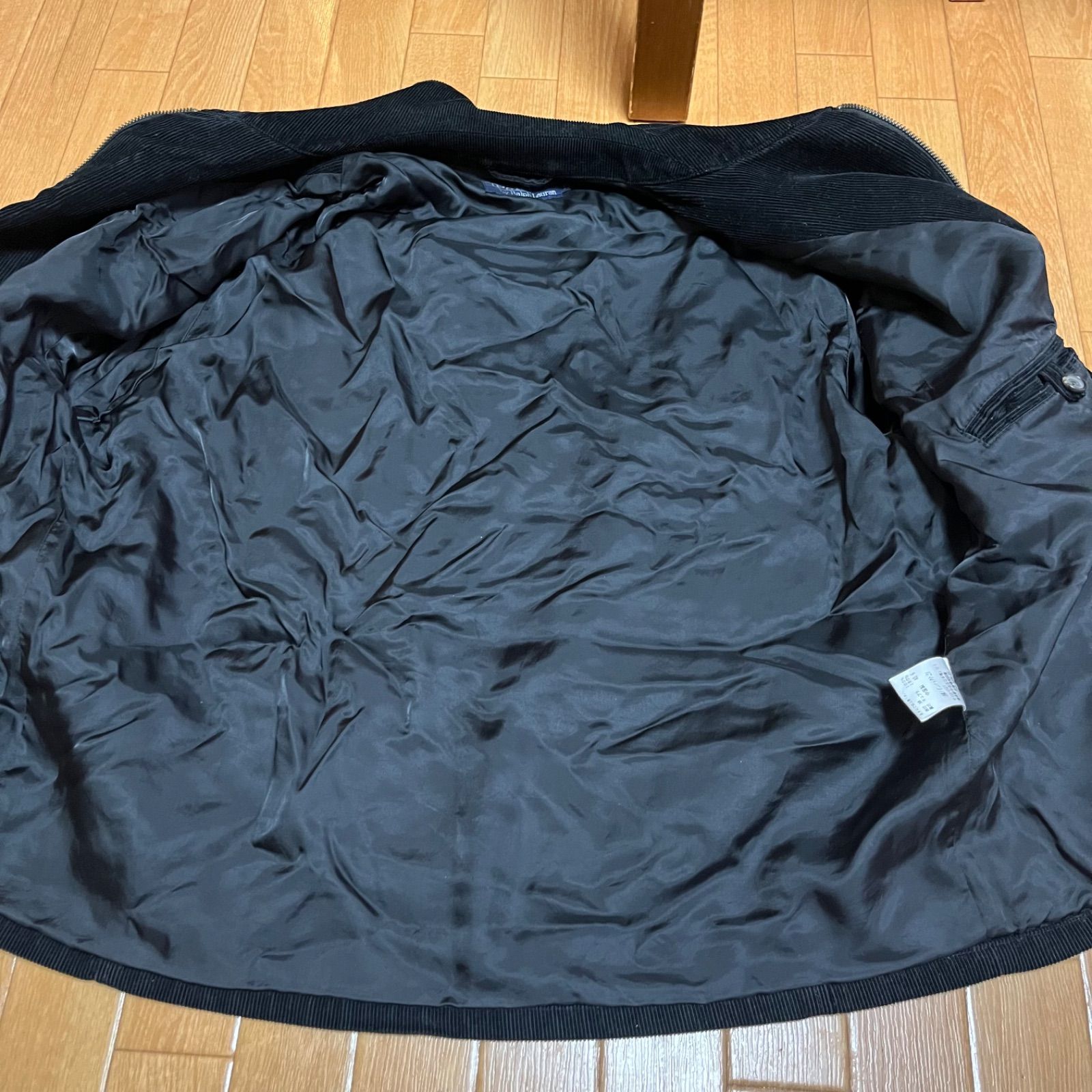 POLO by RALPH LAUREN ポロバイ ラルフローレン L コーデュロイ ジャケット 黒 スイングトップ
