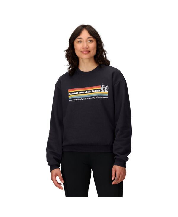 マーモット レディース アウター パーカー・スウェット スウェット シャツ Marmot Womens 1983 Crew Sweatshirt Black ブラック