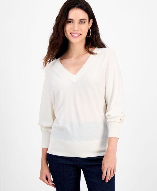 アイエヌシー インターナショナル コンセプト レディース アウター ニット・セーター Vネック セーター INC International Concepts Womens VNeck Sweater PXS3X Vintage Cream クリーム