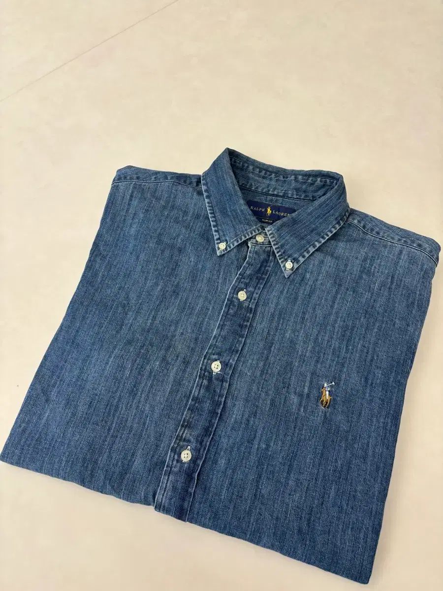 正規品 ポロ デニム シャツ XL(110)