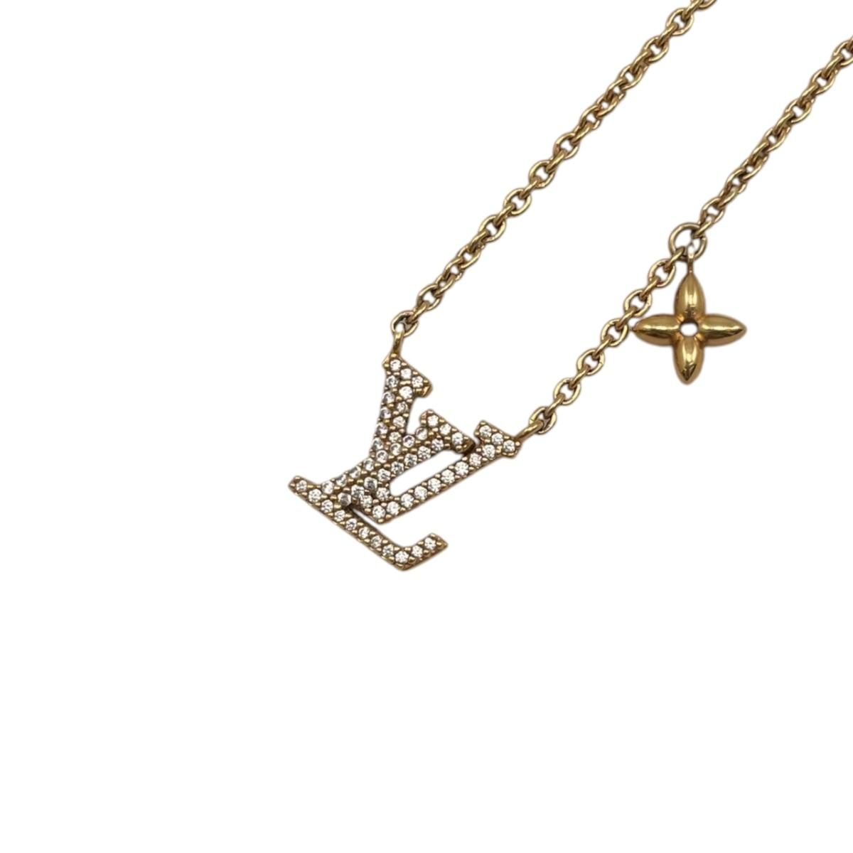 ルイヴィトン LV アイコニック ネックレス ゴールド ラインストーン