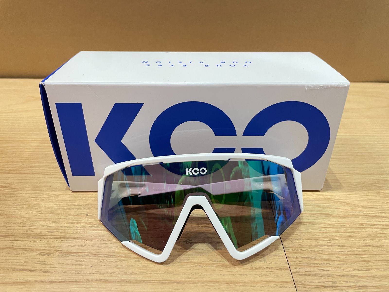 P4464 ■USED■KASK カスク KOO クー SPECTRO ホワイト スポーツサングラス アイウェア ※レンズ傷なし ロードバイク 自転車 パーツ アクセサリー