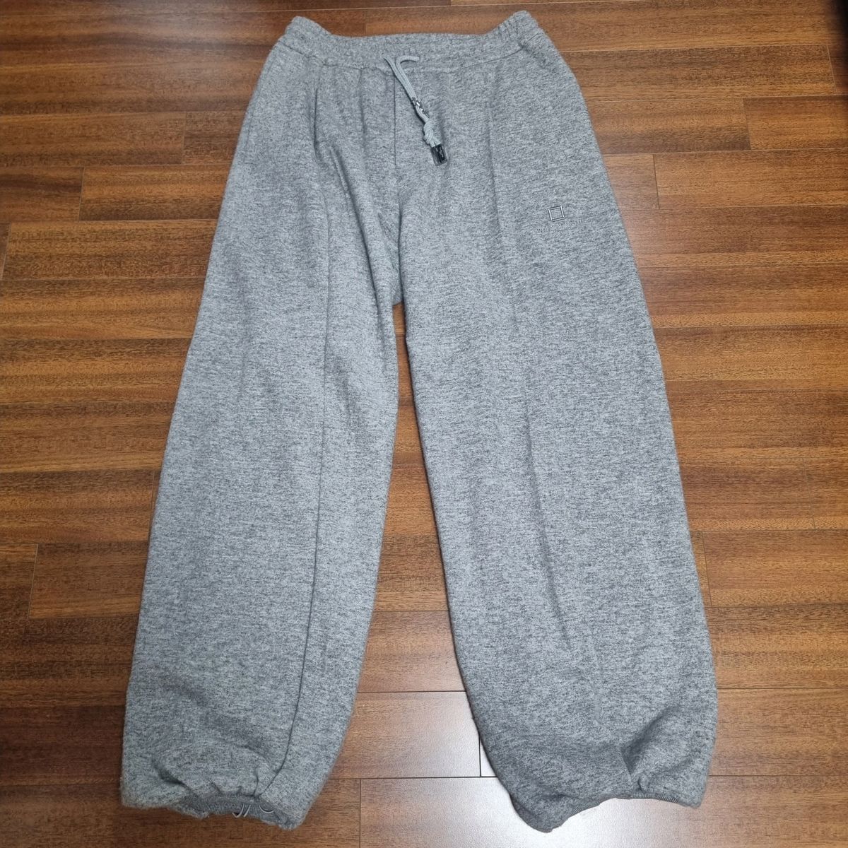 46 25FW ウーヨンミ グレー ワンタック スウェットパンツ