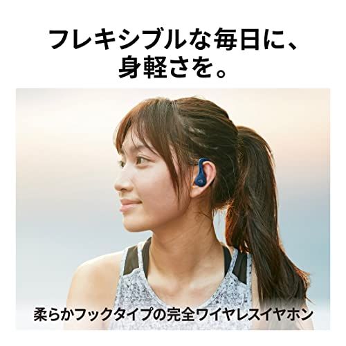 JVCケンウッド Victor HAーEC25T ワイヤレスイヤホン bluetooth 耳かけ式 本体質量6.9g(片耳) 最大30時間再生 防水仕様対応 スポーツ向け ブルー HAーEC25TーAmi ff6513a1