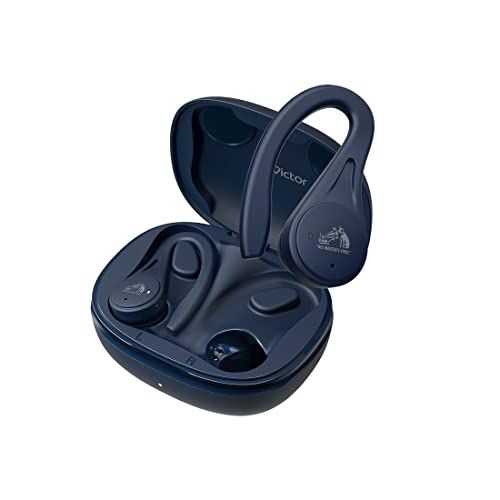JVCケンウッド Victor HAーEC25T ワイヤレスイヤホン bluetooth 耳かけ式 本体質量6.9g(片耳) 最大30時間再生 防水仕様対応 スポーツ向け ブルー HAーEC25TーAmi ff6513a1