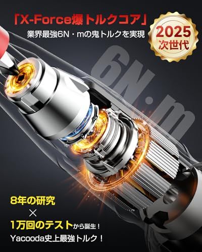 Yacooda 電動ドライバー 小型 電動6N.m 手動15N.m 【新登場・鬼トルク・軸ブレなし】 強力 16点ビット付き 収納ケース付き USB-C充電式 高輝度LEDライト 軽量 DIY 操作簡単 女性/初心者対応 ブラックmi d2a7cf48 Yacooda 電動ドライバー 小型 電動6N.m 手動15N.m 【新登場・鬼トルク・軸ブレなし】 強力 16点ビット付き 収納ケース付き USB-C充電式 高輝度LEDライト 軽量 DIY 操作簡単 女性/初心者対応 ブラックmi d2a7cf48