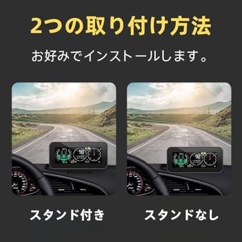 OBEST ヘッドアップディスプレイ gps 多機能メーター gps 速度計 車載 高度計 傾斜計 車 時計 車両勾配計 gps スピードメーター 過速度警告搭載 疲労運転警報 DC12V対応(沖縄・離島の方発送不可）) d3ca884d