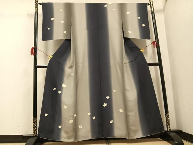 平和屋着物●訪問着　舞花文　暈し染め　正絹　逸品　AABH3084ph
