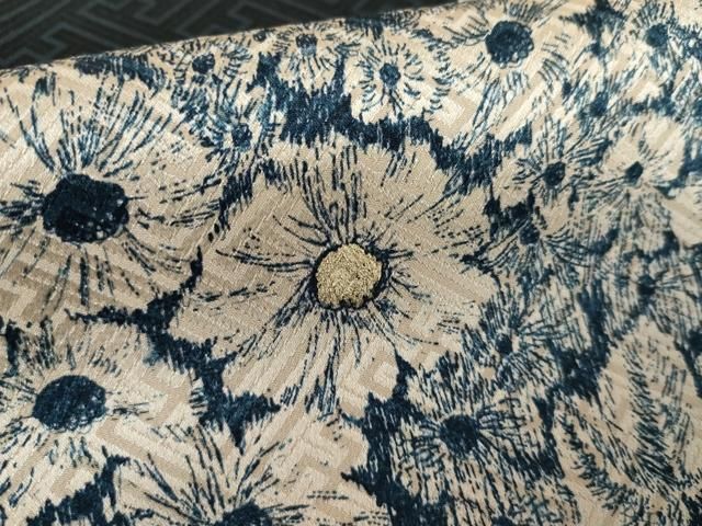 平和屋着物●上質な小紋　草花文　金彩　正絹　逸品　AABH3611cs