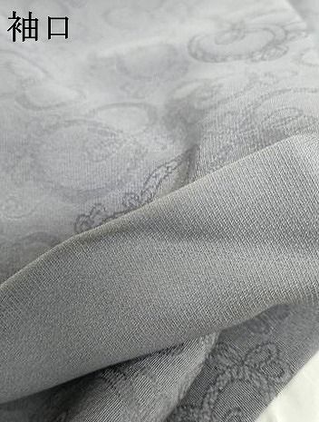 平和屋着物●お召　作家物　結び紐丸地紋　紅掛花色　正絹　逸品　AABH3616cs