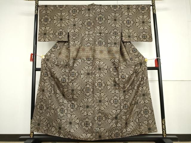 平和屋着物●本場大島紬 龍郷絣 正絹 逸品 AABH3619cs 平和屋着物●本場大島紬 龍郷絣 正絹 逸品 AABH3619cs