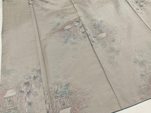 平和屋着物●本場大島紬 白大島 一元7マルキ 総絣 風景草木文 正絹 逸品 AABH3111ph 平和屋着物●本場大島紬 白大島 一元7マルキ 総絣 風景草木文 正絹 逸品 AABH3111ph