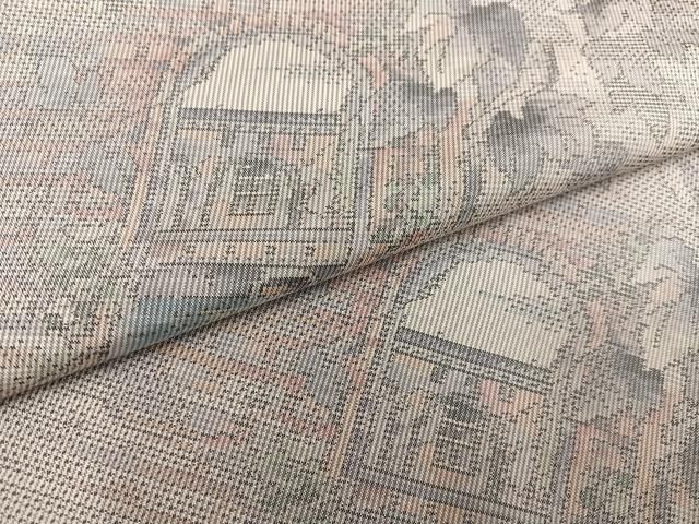 平和屋着物●本場大島紬 白大島 一元7マルキ 総絣 風景草木文 正絹 逸品 AABH3111ph 平和屋着物●本場大島紬 白大島 一元7マルキ 総絣 風景草木文 正絹 逸品 AABH3111ph