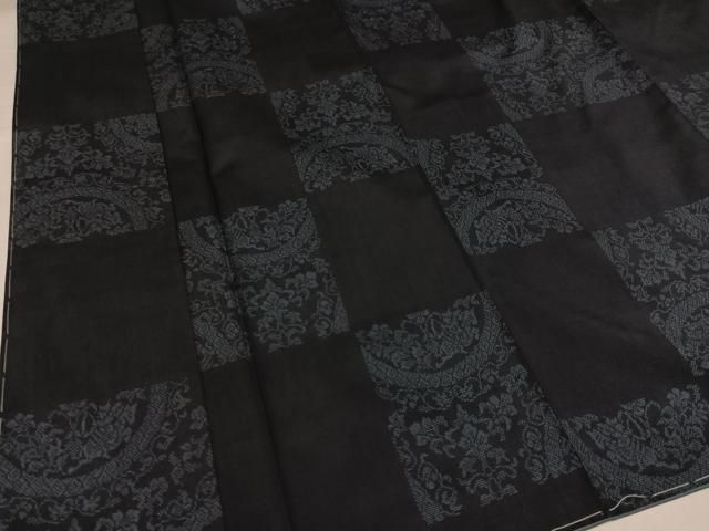 平和屋着物●三代目 仁左ェ門 本場大島紬 カタス7マルキ 市松花文 原絹織物謹製 証紙付き 正絹 逸品 未使用 AABH3114ph 平和屋着物●三代目 仁左ェ門 本場大島紬 カタス7マルキ 市松花文 原絹織物謹製 証紙付き 正絹 逸品 未使用 AABH3114ph