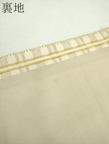 平和屋着物●龍村美術織物　九寸開き名古屋帯　金吉野　金糸　正絹　逸品　DABD1716ps