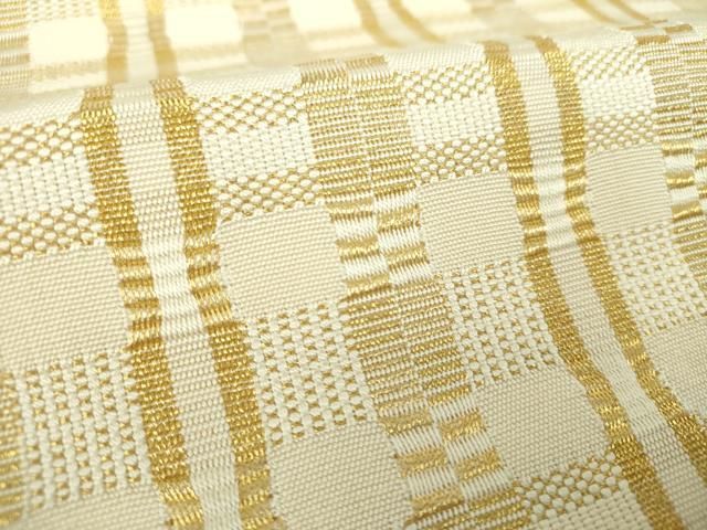 平和屋着物●龍村美術織物　九寸開き名古屋帯　金吉野　金糸　正絹　逸品　DABD1716ps