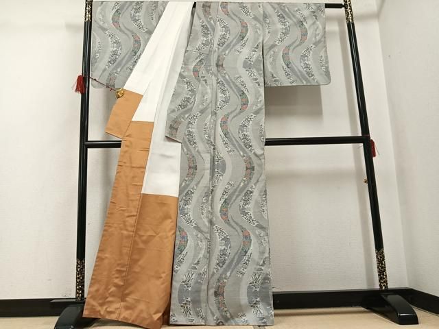 平和屋着物●都喜ヱ門 本場大島紬 白大島 一元7マルキ 総絣 風景草花文 藤絹織物謹製 証紙付き 正絹 逸品 未使用 AABH3119ph 平和屋着物●都喜ヱ門 本場大島紬 白大島 一元7マルキ 総絣 風景草花文 藤絹織物謹製 証紙付き 正絹 逸品 未使用 AABH3119ph