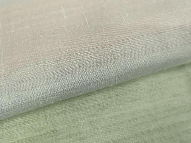 平和屋着物●訪問着　紅花紬　米沢　横段文　正絹　逸品　AABH3621cs
