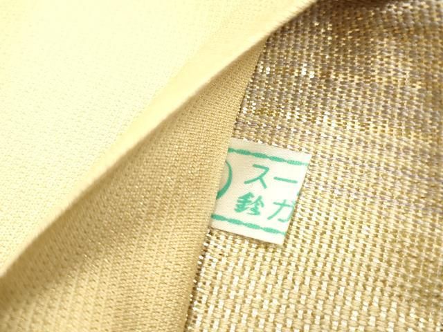 平和屋着物●ひなや工房　くむ・あむ・おる　伊豆蔵明彦　組織　太鼓柄袋帯　総刺繍　天井花鳥文　金銀糸　鈴乃屋扱い　正絹　逸品　CABE1114vf