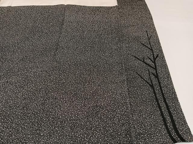 平和屋着物●二代目 川村久太郎 訪問着 樹林文 黒地 正絹 逸品 AABH3123ph 平和屋着物●二代目 川村久太郎 訪問着 樹林文 黒地 正絹 逸品 AABH3123ph