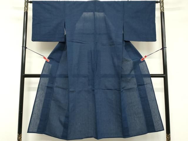 平和屋着物∴夏物　阿波しじら織　浴衣　格子　綿　逸品　DABD2887cd