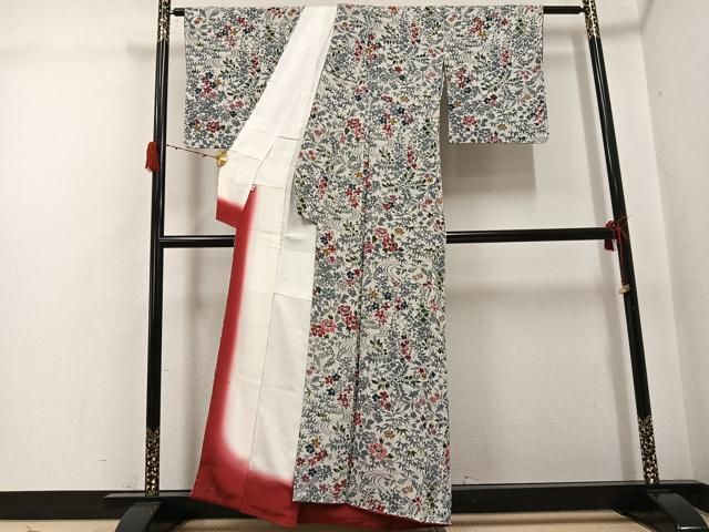 平和屋着物●上質な小紋 型染め 草花文 鬼しぼ縮緬 正絹 逸品 未使用 AABH3129ph 平和屋着物●上質な小紋 型染め 草花文 鬼しぼ縮緬 正絹 逸品 未使用 AABH3129ph