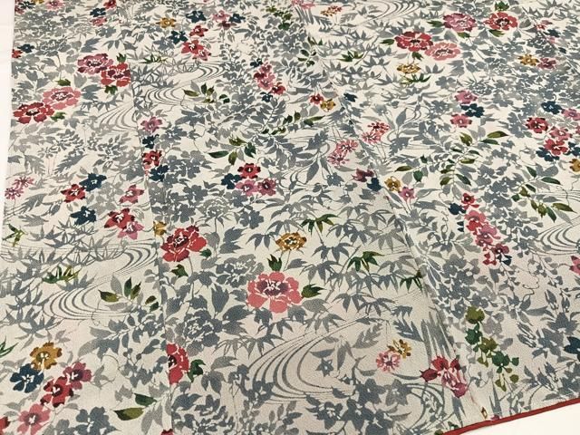 平和屋着物●上質な小紋 型染め 草花文 鬼しぼ縮緬 正絹 逸品 未使用 AABH3129ph 平和屋着物●上質な小紋 型染め 草花文 鬼しぼ縮緬 正絹 逸品 未使用 AABH3129ph