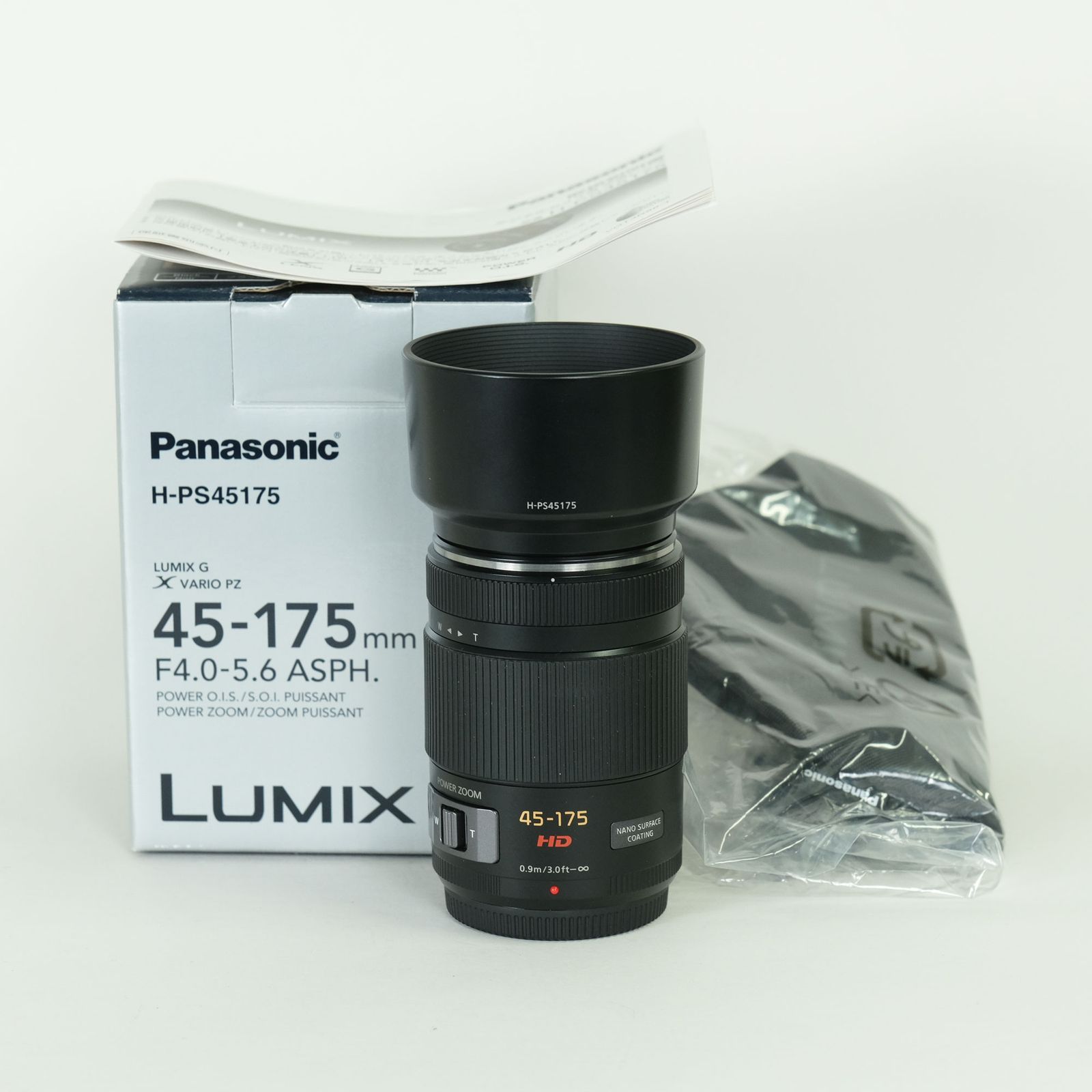 [美品] Panasonic LUMIX G X VARIO PZ 45-175mm / F4.0-5.6 ASPH. / POWER O.I.S. [ブラック] | マイクロフォーサーズマウント