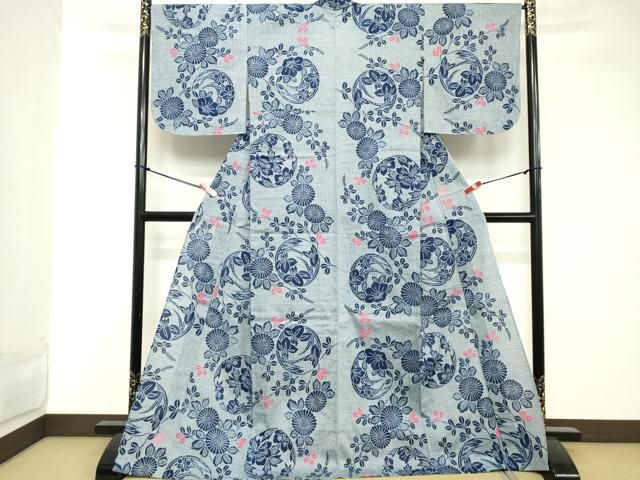 平和屋着物∴夏物 綿紅梅 浴衣 花丸文 綿 逸品 ロング丈 未使用 DABD2891cd 平和屋着物∴夏物 綿紅梅 浴衣 花丸文 綿 逸品 ロング丈 未使用 DABD2891cd