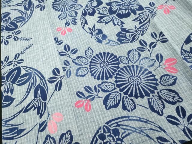 平和屋着物∴夏物 綿紅梅 浴衣 花丸文 綿 逸品 ロング丈 未使用 DABD2891cd 平和屋着物∴夏物 綿紅梅 浴衣 花丸文 綿 逸品 ロング丈 未使用 DABD2891cd