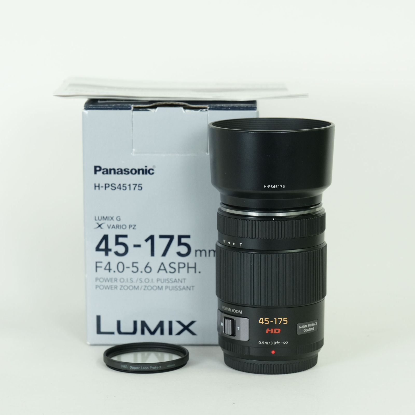 [美品 | フィルター付] Panasonic LUMIX G X VARIO PZ 45-175mm / F4.0-5.6 ASPH. / POWER O.I.S. [ブラック] | マイクロフォーサーズマウント