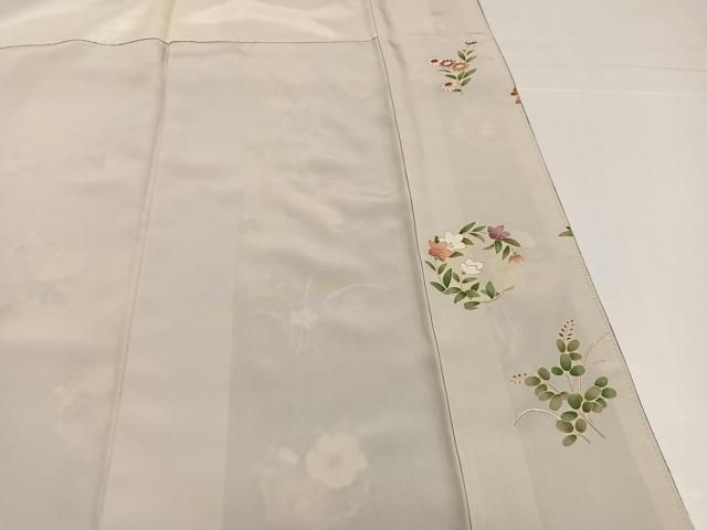 平和屋着物●訪問着 草花文 暈し染め 鬼しぼ縮緬 正絹 逸品 AABH3133ph 平和屋着物●訪問着 草花文 暈し染め 鬼しぼ縮緬 正絹 逸品 AABH3133ph