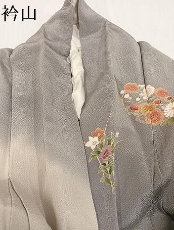平和屋着物●訪問着 草花文 暈し染め 鬼しぼ縮緬 正絹 逸品 AABH3133ph 平和屋着物●訪問着 草花文 暈し染め 鬼しぼ縮緬 正絹 逸品 AABH3133ph
