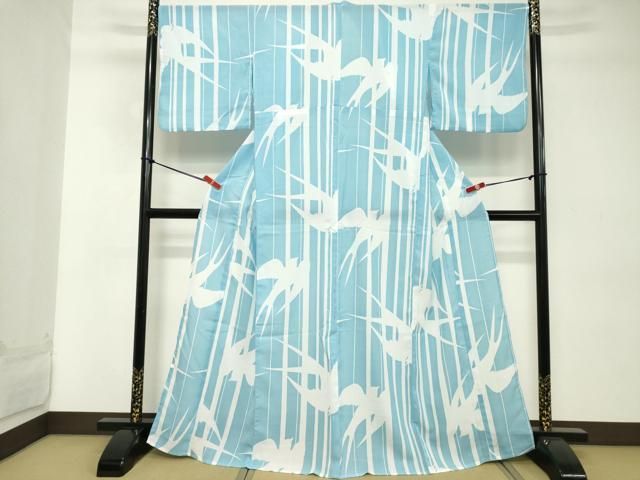 平和屋着物∴夏物　小紋・浴衣兼用　飛鳥文　洗える着物　DABD2895cd