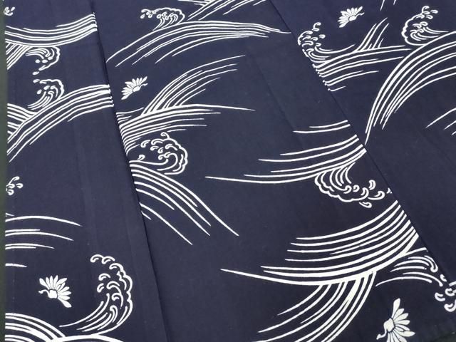 平和屋着物∴夏物 浴衣 荒波文 綿 逸品 DABD2896cd 平和屋着物∴夏物 浴衣 荒波文 綿 逸品 DABD2896cd