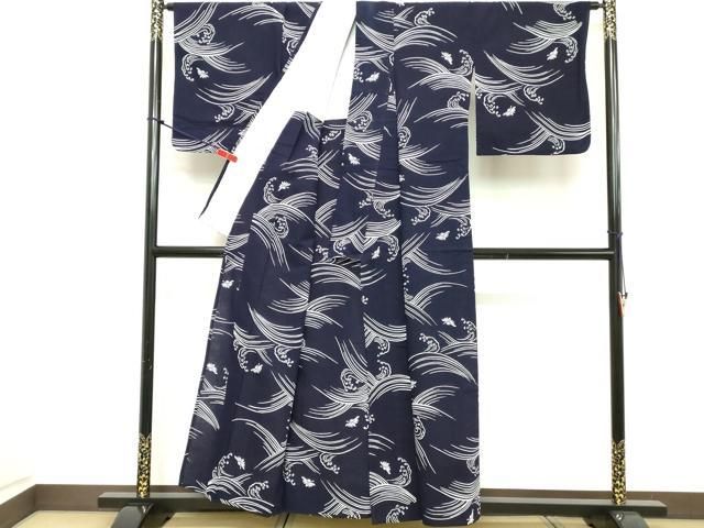 平和屋着物∴夏物 浴衣 荒波文 綿 逸品 DABD2896cd 平和屋着物∴夏物 浴衣 荒波文 綿 逸品 DABD2896cd