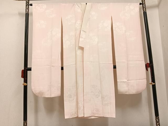 平和屋着物●振袖用長襦袢　袷　草花地紋　暈し染め　正絹　逸品　AABH3149ph