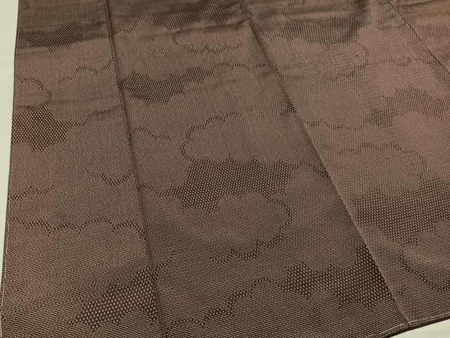 平和屋着物●本塩沢 やまだ織 110亀甲 重ね雲 雪の中のきれ 正絹 逸品 AABH3808ph 平和屋着物●本塩沢 やまだ織 110亀甲 重ね雲 雪の中のきれ 正絹 逸品 AABH3808ph