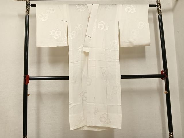 平和屋着物●長襦袢　無双仕立て　草花地紋　正絹　逸品　AABH3809ph