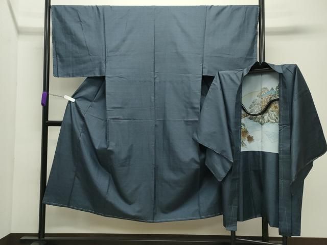 平和屋着物●男性 本場大島紬 アンサンブル 100亀甲 総詰め 正絹 逸品 未使用 CABD8976gh