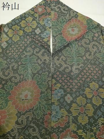 平和屋着物●本場大島紬　7マルキ　花唐草文　寿紬工場謹製　証紙付き　正絹　逸品　CABD8981gh