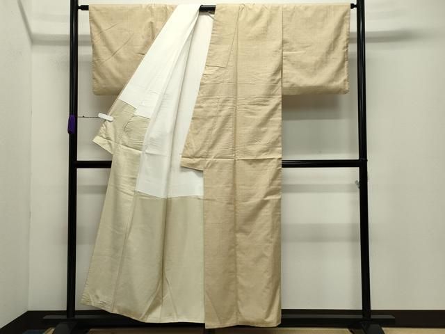 平和屋着物●結城紬　蒸栗色　正絹　逸品　CABD8988gh